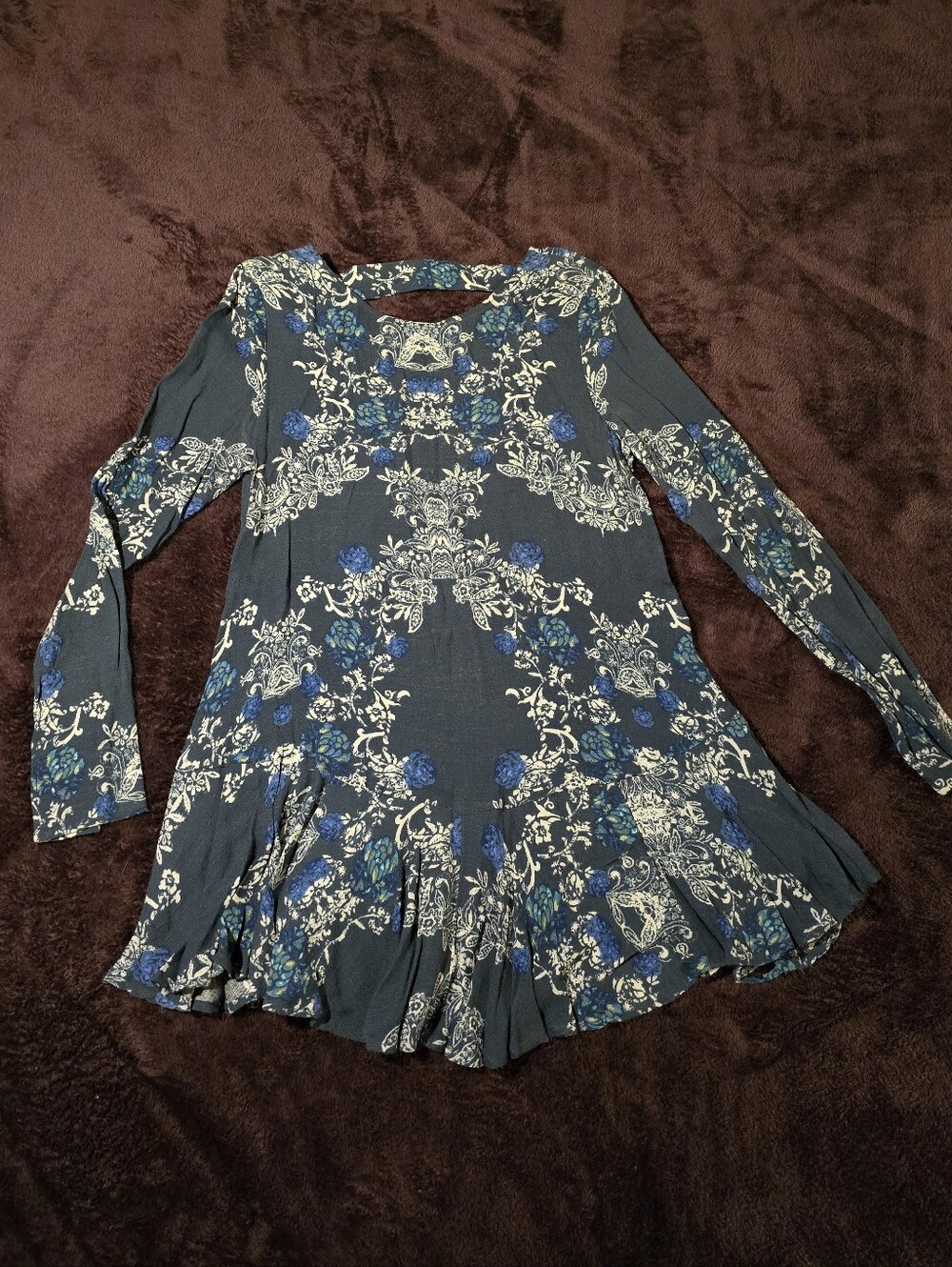 Free People Smooth Talker Long Sleeve Backless Tunic